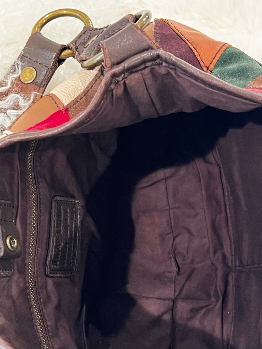 Vintage Lucky Brand Multicolor Patchwork Shoulder Bag - Picture 9 of 10
